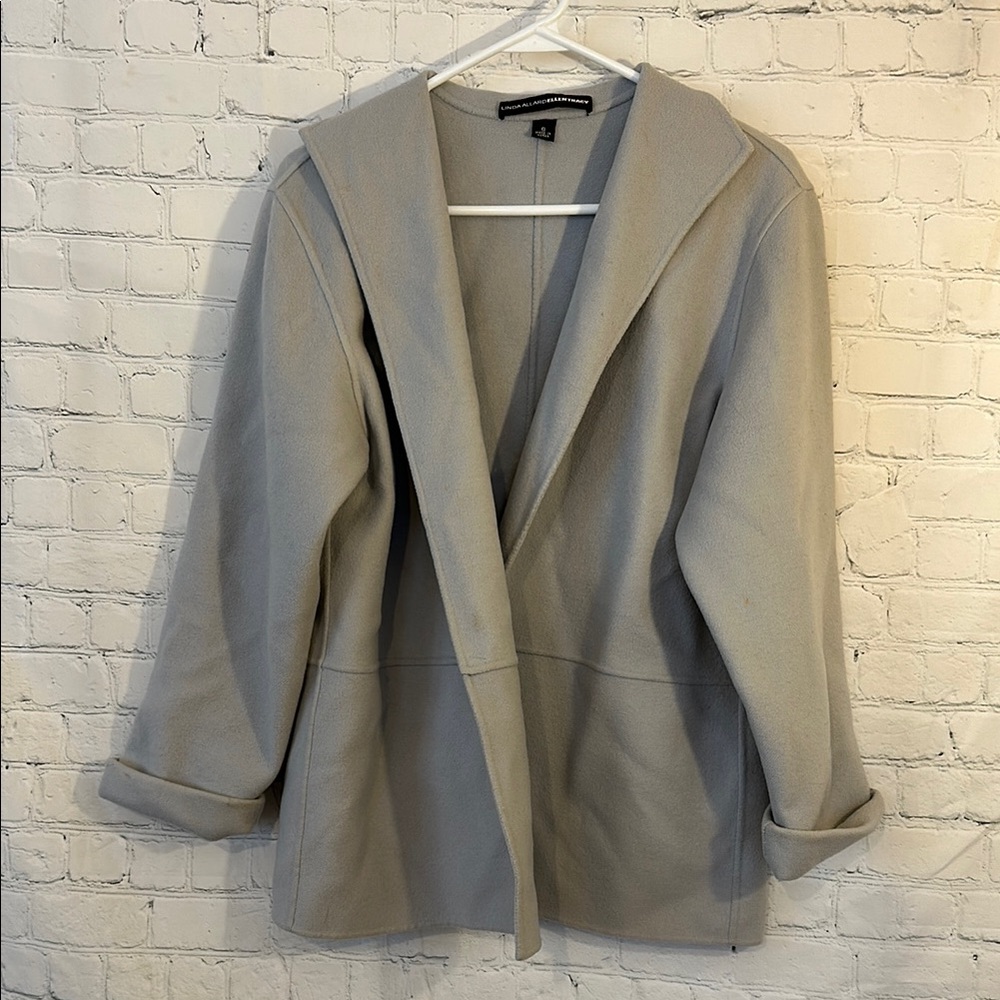 Linda Allard for Ellen Tracy Wool Light Gray Jacket - Picture 1 of 7